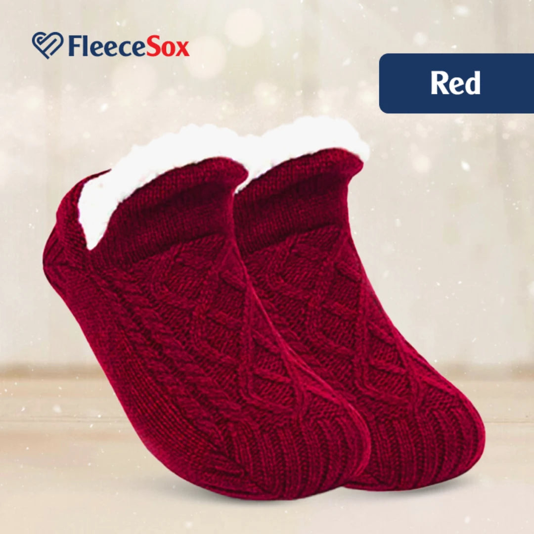 FleeceSox - Thermo-Hausschuhsocken mit Fleecefutter, rutschfest