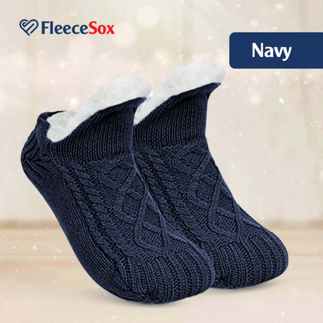 FleeceSox - Thermo-Hausschuhsocken mit Fleecefutter, rutschfest