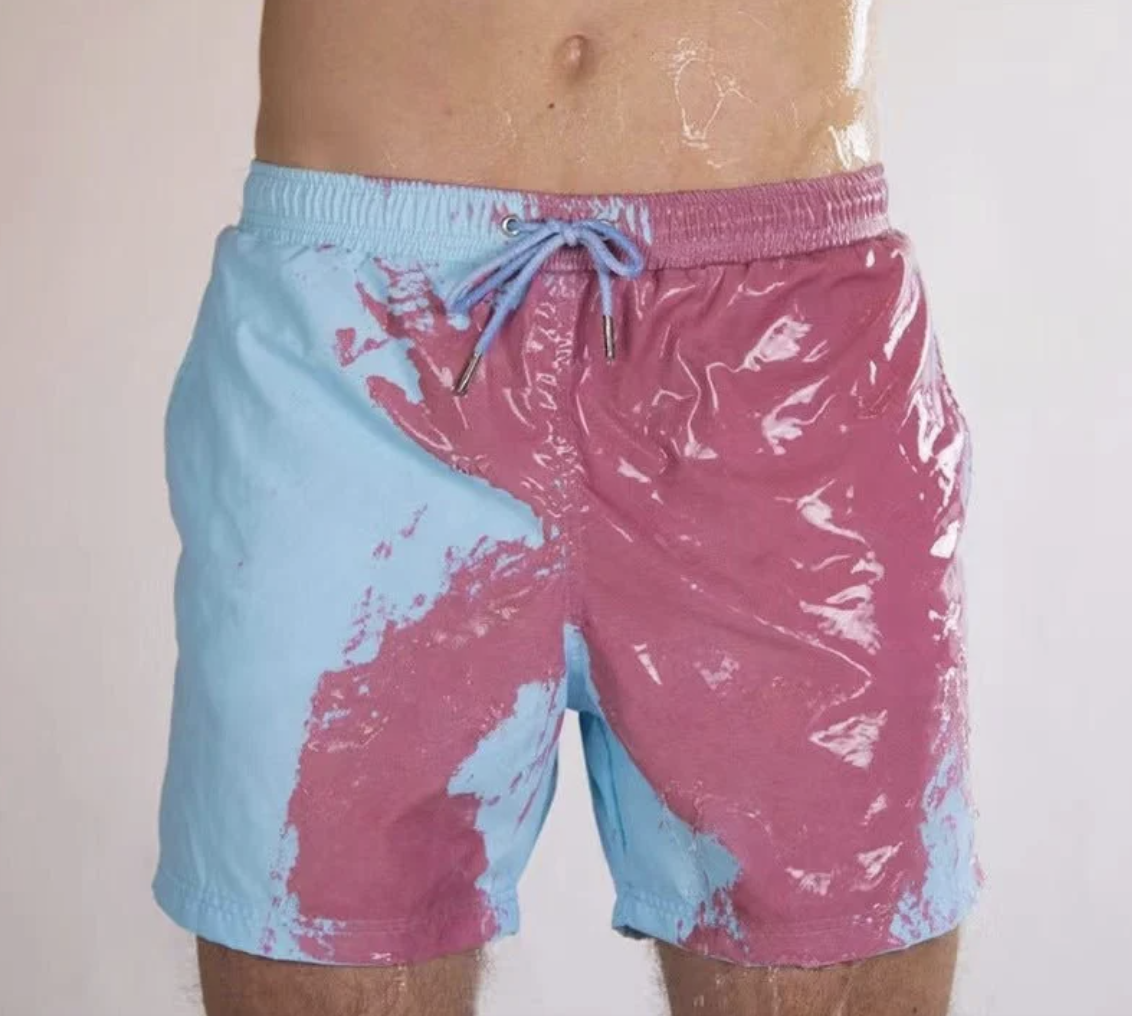 Badeshorts mit Farbwechsel