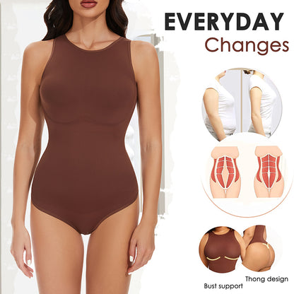 Crew Neck Ärmelloses Figurformendes Bodysuit Shapewear